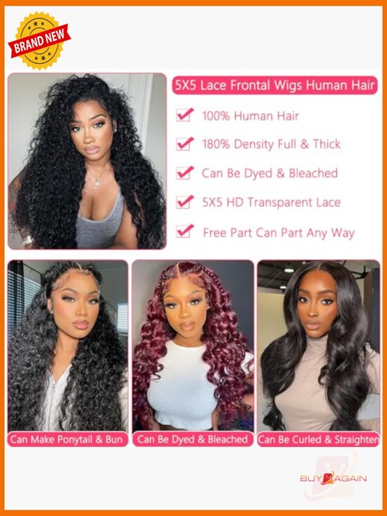 24 Inch Water Wave Lace Front Wig Human Hair 180 Density Glueless Pre Plucked
